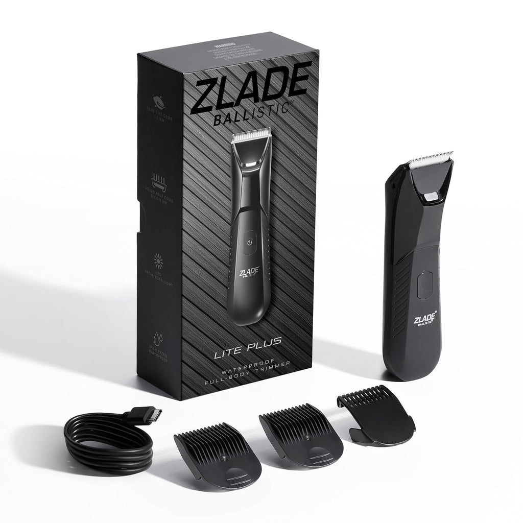Ballistic Lite Plus Manscaping Trimmer for Men | Full Body, Beard, Balls, Pubic Hair & Private Parts Groomer | SafeEdge Ceramic Blades, No Nicks...